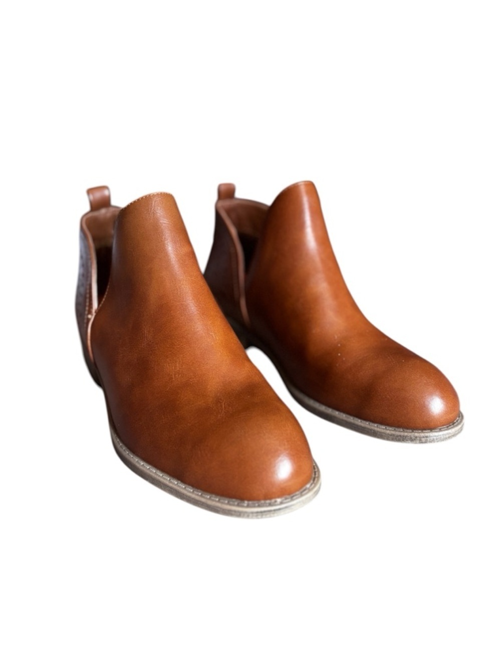 Boho Vepose Women's Brown Ankle Boots with Memory Foam | Size 10W